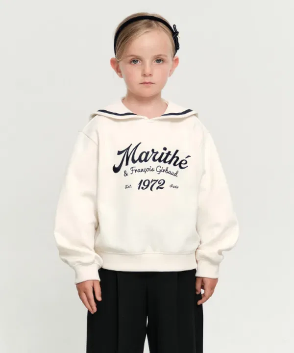 Свитшот с матросским воротником, Marithé Kids, слоновой кости