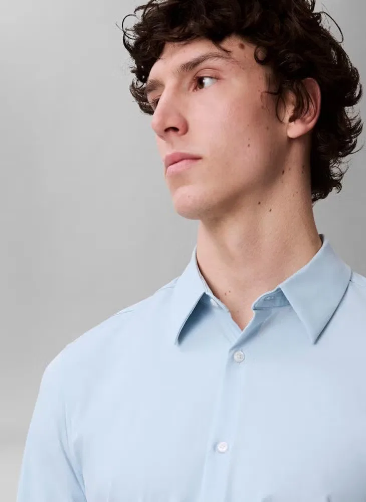 Рубашка с длинным рукавом Casual long sleeve slim fit Calvin Klein, зеленый — фото 3