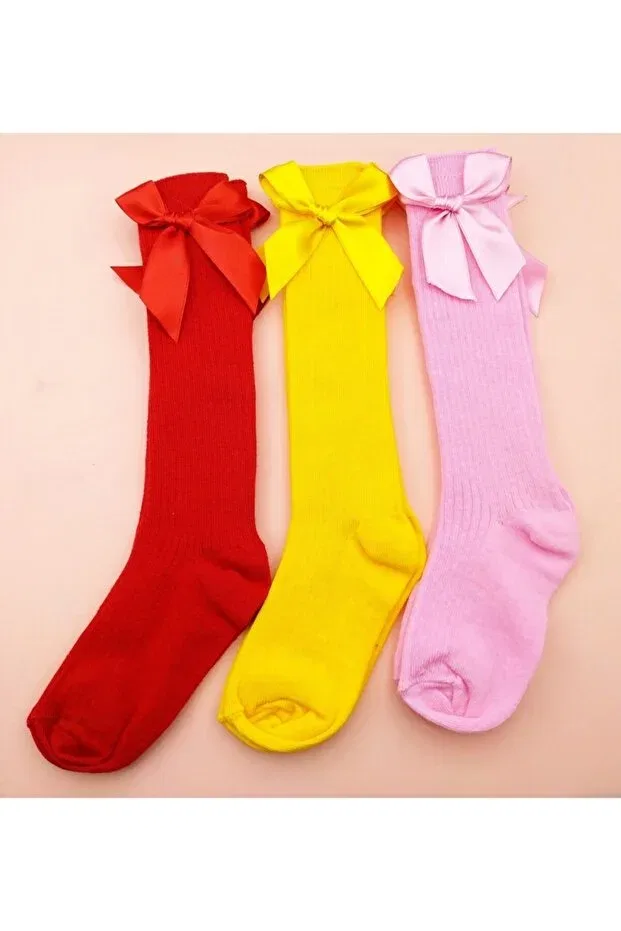 Детские носки для девочек с бантиком Eses Bebe, Mixed