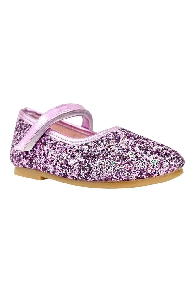 Детские балетки для девочек из искусственной кожи Nubebe, Lilac — фото 2