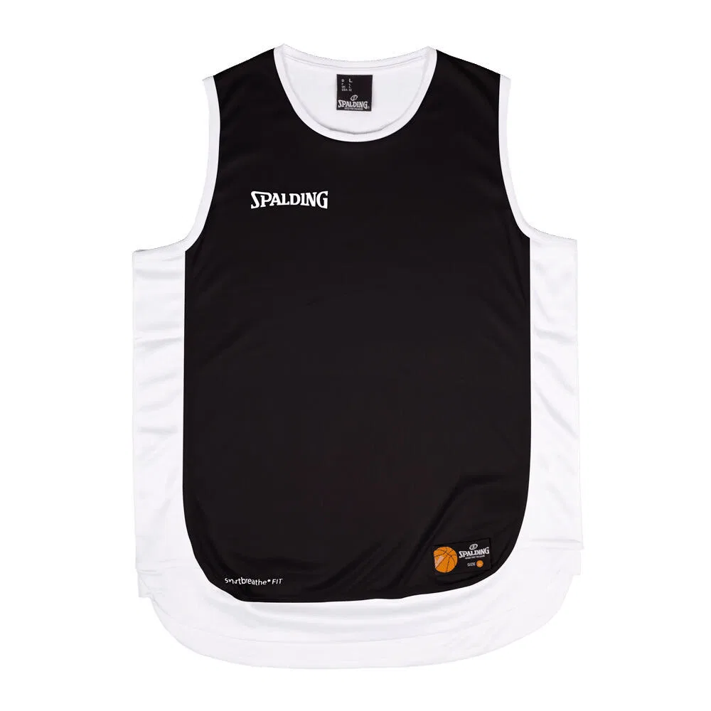 Детская футболка спортивная Spalding Hustle, Schwarz Weiß