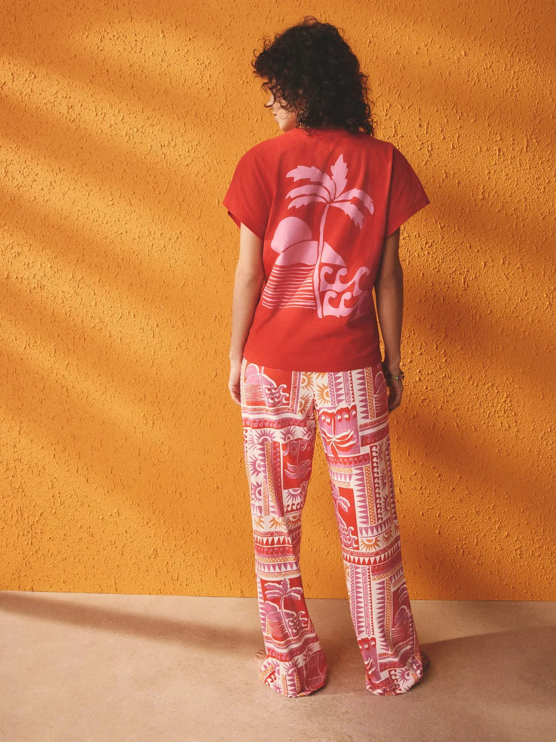 Пижама Red Palm Short Sleeve Pyjamas Next, красная пальма — фото 4