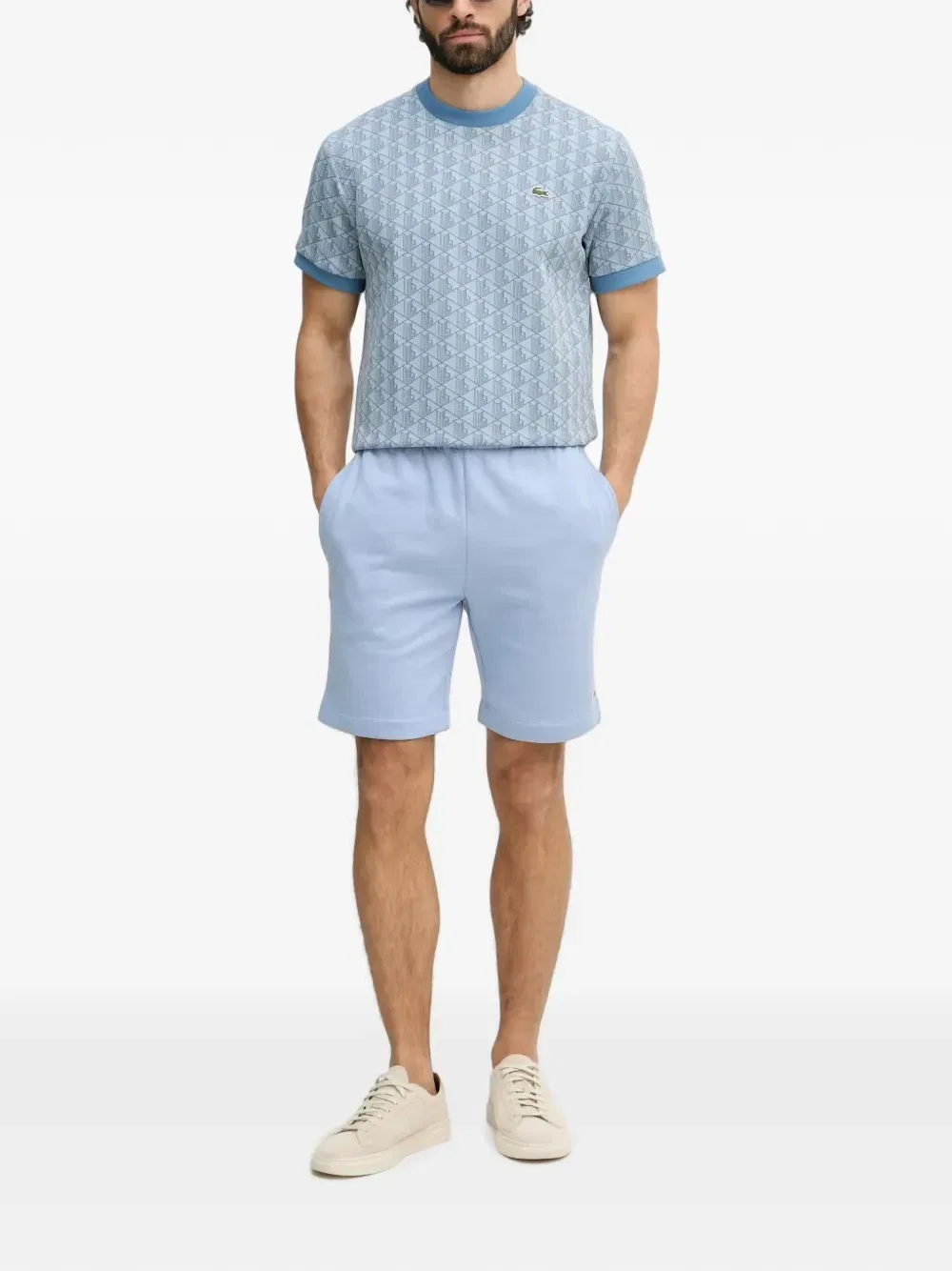 Тренировочные шорты с логотипом-нашивкой Lacoste, синий — фото 2