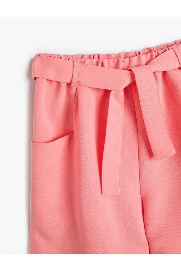 Детские шорты для девочек с эластичным поясом Basics Koton, Rose — фото 3