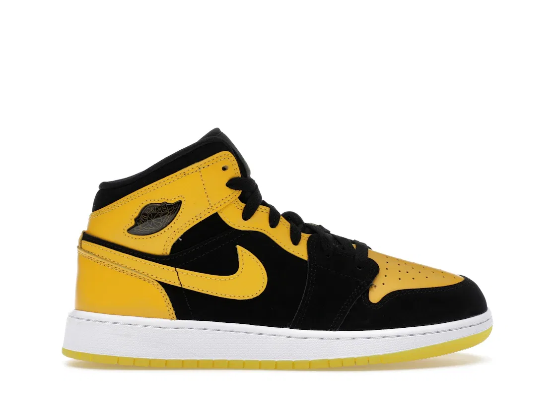 Детские кроссовки с высоким верхом Air Jordan 1 Mid SE New Love Jordan, Black/White/Varsity Maize