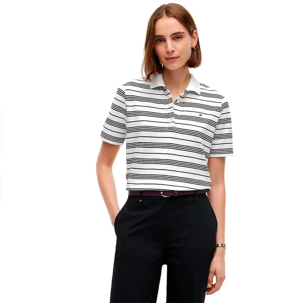 Женское поло с коротким рукавом 1985 Collection Tommy hilfiger, White