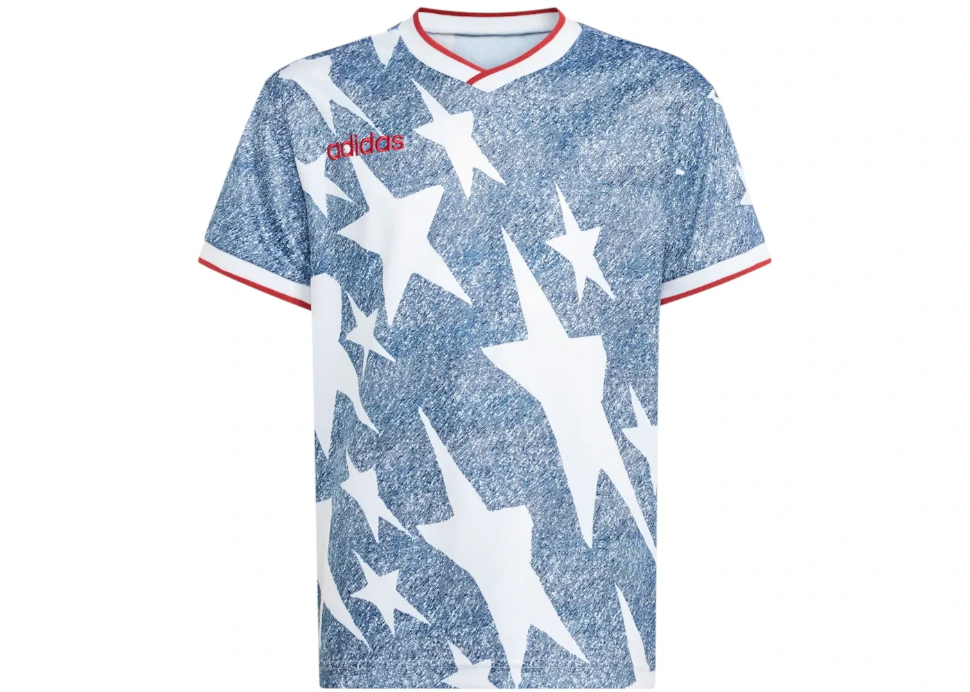 Детская футболка с принтом Jersey Adidas, White Dark Blue
