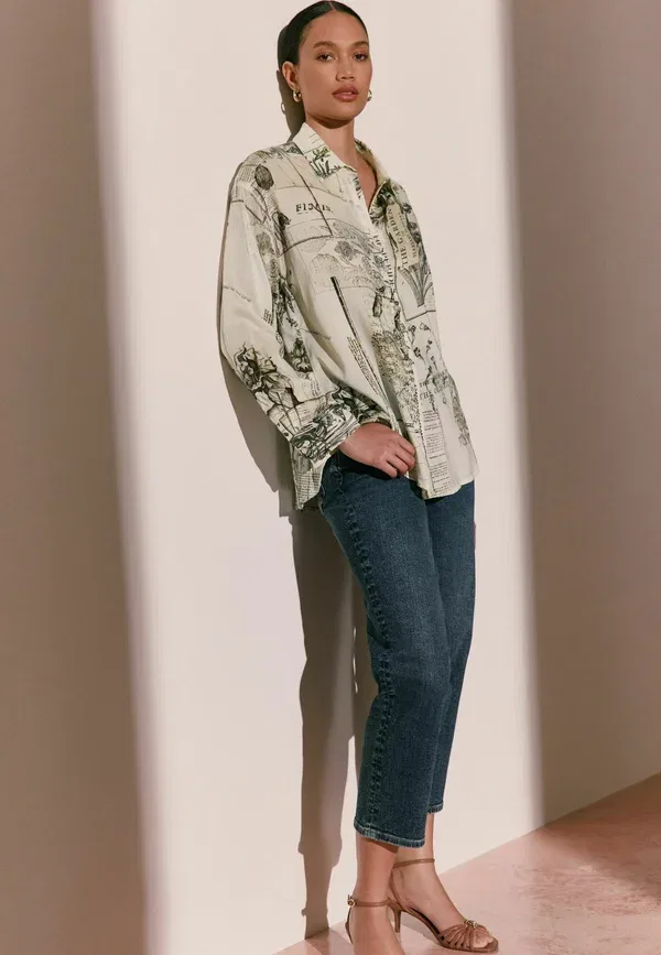 Блуза с принтом Button-down blouse Next, Kew Gardens — фото 3