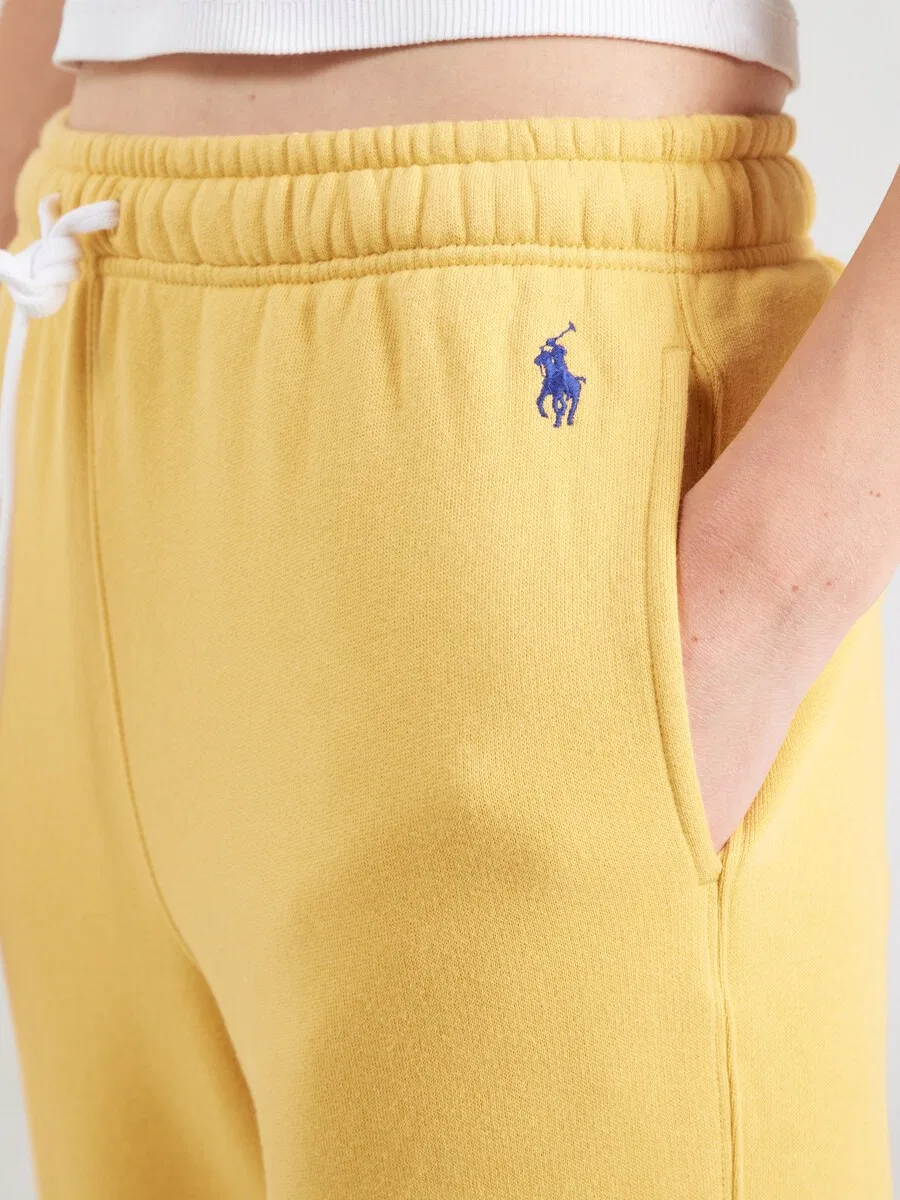 Зауженные брюки Polo Ralph Lauren лимонного цвета — фото 3