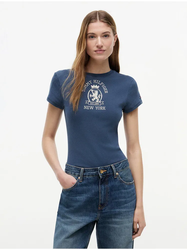 Футболка с графическим логотипом TOMMY HILFIGER, Navy