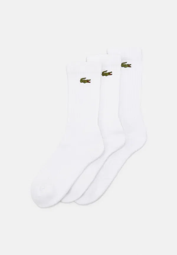 Носки Lacoste Chaussettes унисекс, комплект из 3 пар, белые