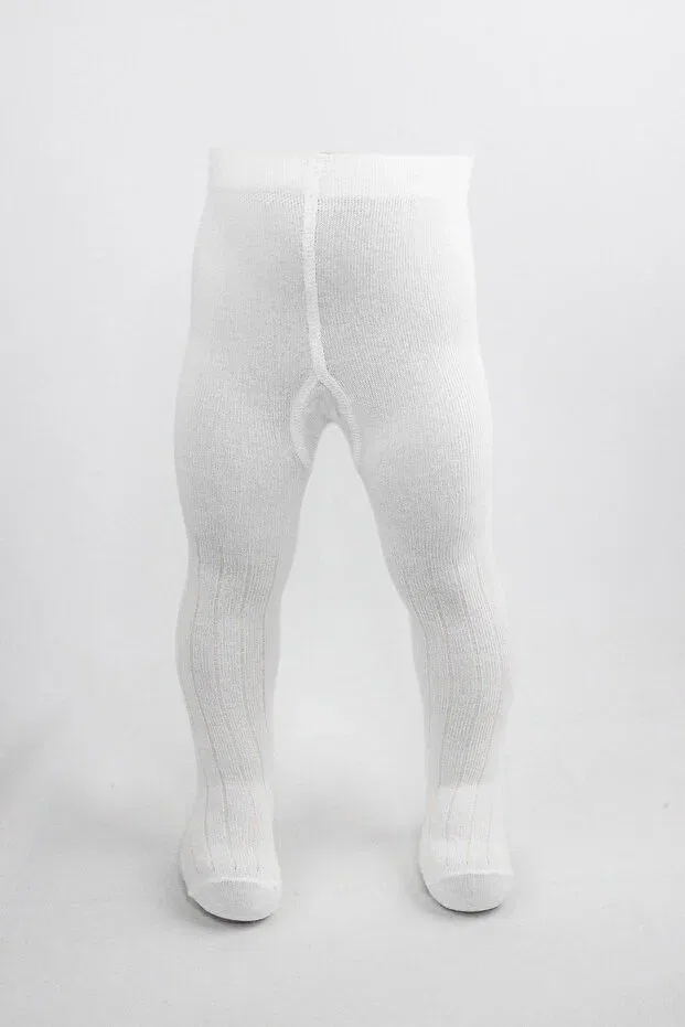 Детские колготки с принтом Organic cotton baby socks derby combed cotton pantyhose Bistyle, White — фото 4