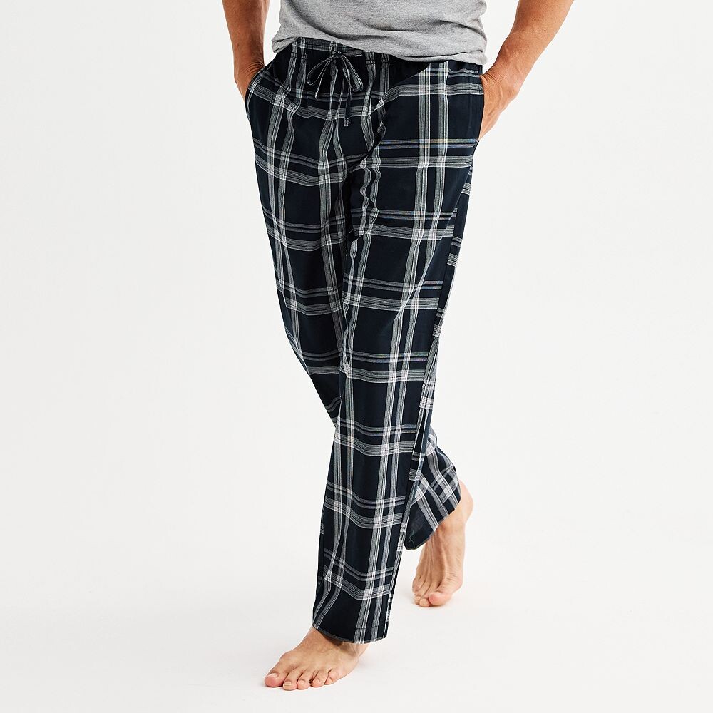 

Мужские тканые пижамные штаны Sonoma Goods For Life, цвет Black Plaid