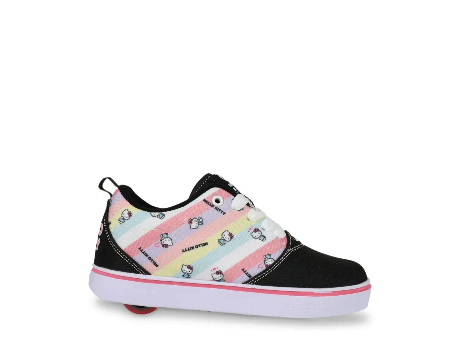Кеды-ролики Heelys Hello Kitty Pro 20 для девочек, черный/розовый/белый — фото 2