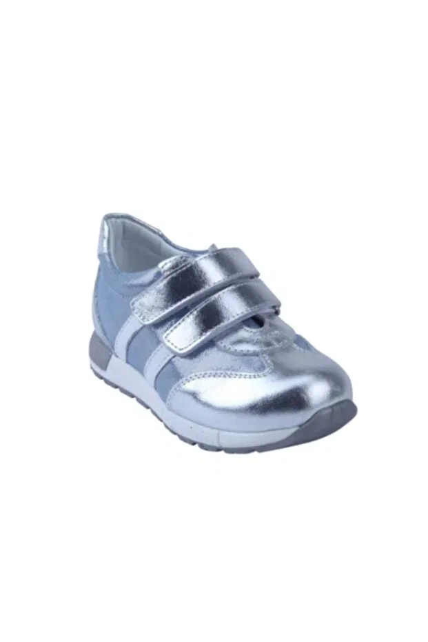 Детские туфли для девочек ортопедические 00327 leather orthopedic baby shoes Elma Şekeri, Silver