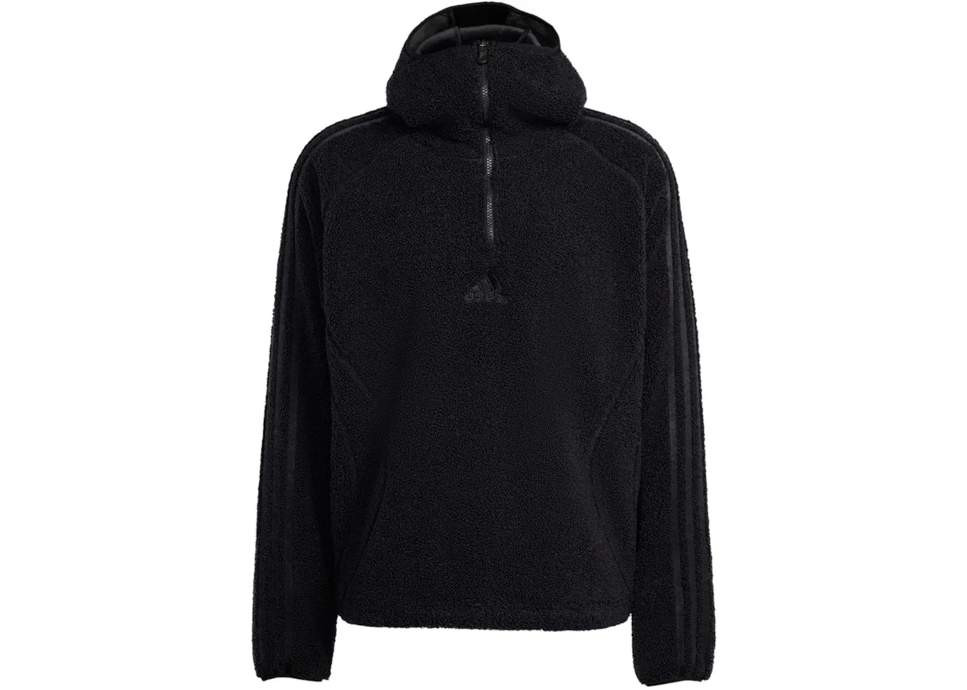 Мужская худи с четверть-застежкой-молнией Borg Fleece Teamgeist Adidas, Black
