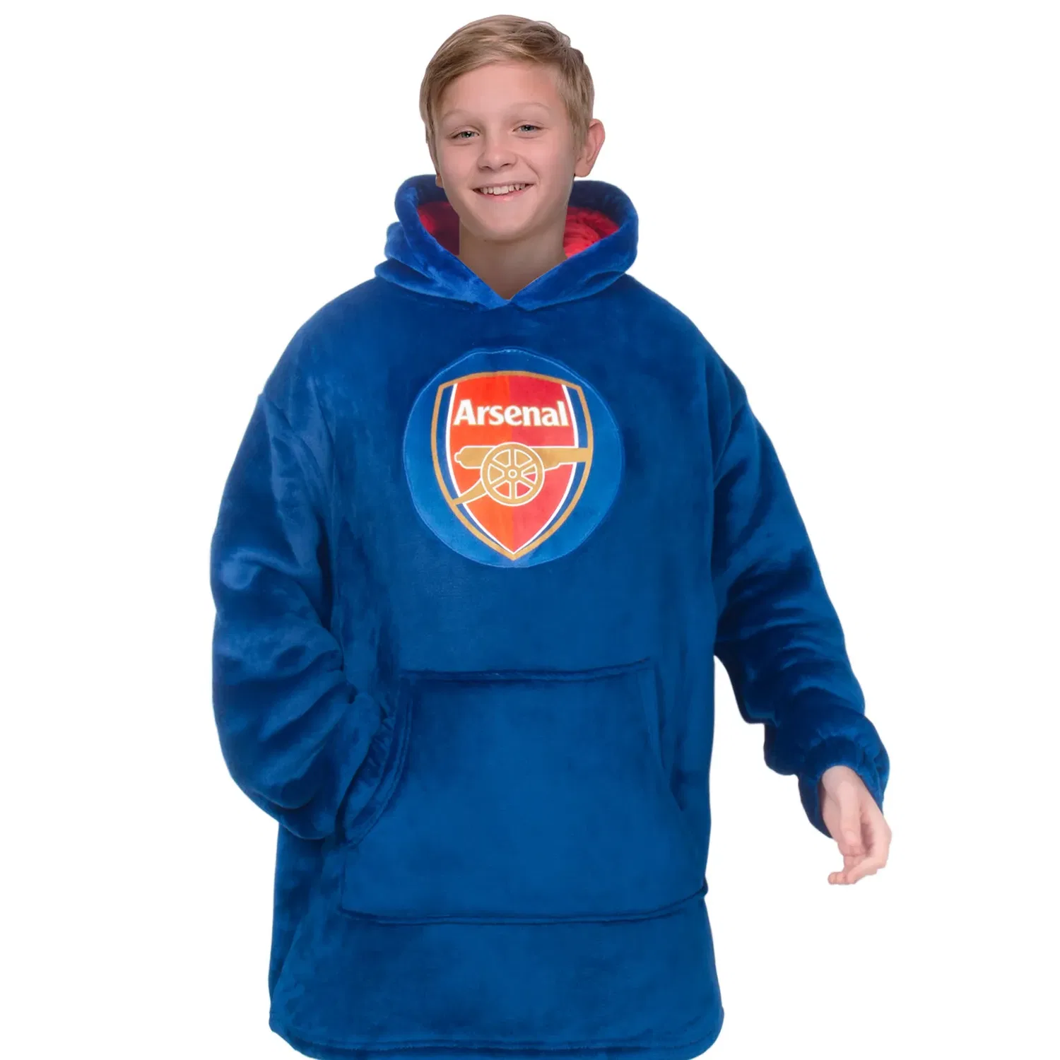 Детский оверсайз худи-плед Arsenal FC, синий