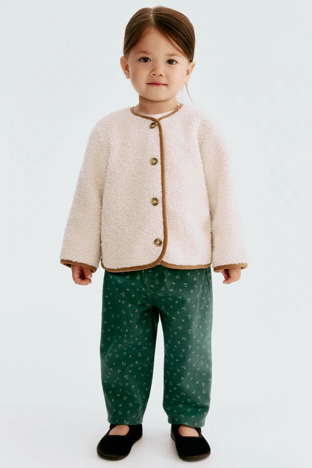 Куртка из плюшевого флиса H&M, Cremefarben