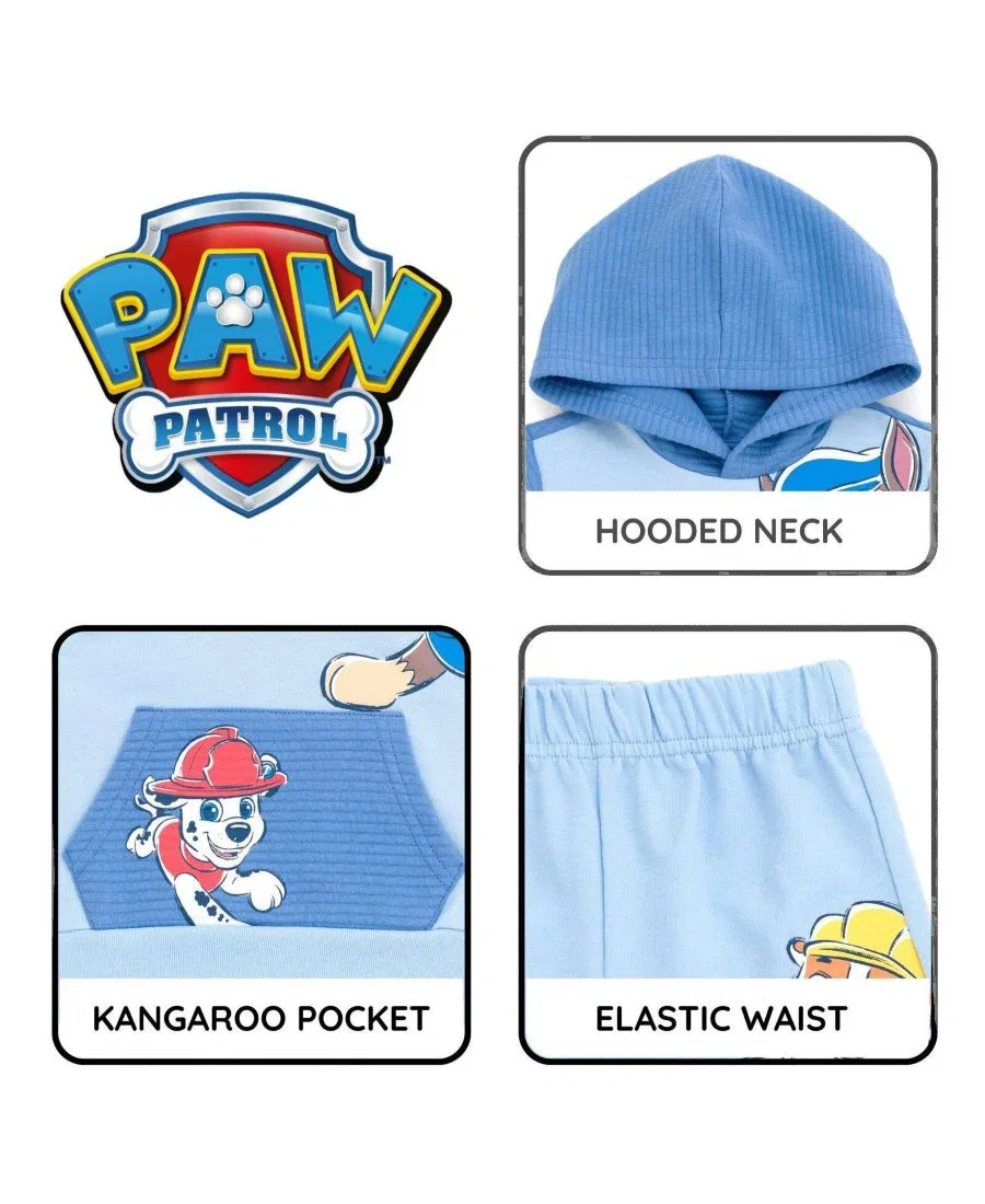 Комплект из худи и шорт с принтом Paw Patrol, Light Blue — фото 3