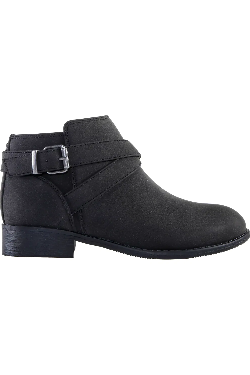 Детские ботинки с пряжкой на подъеме Talori Nina, Black Suede — фото 3