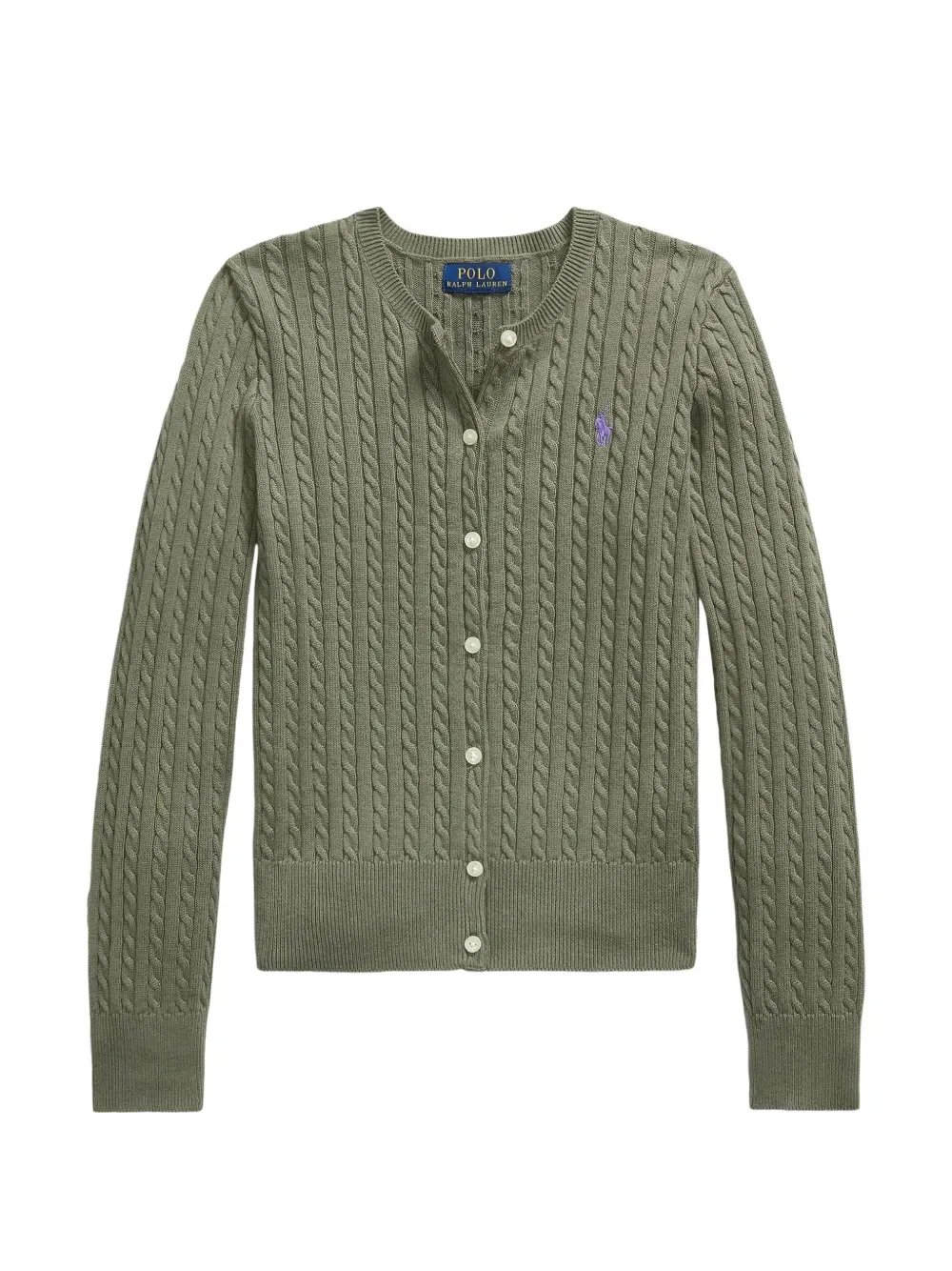 Кардиган фактурной вязки Polo Ralph Lauren Kids, зеленый