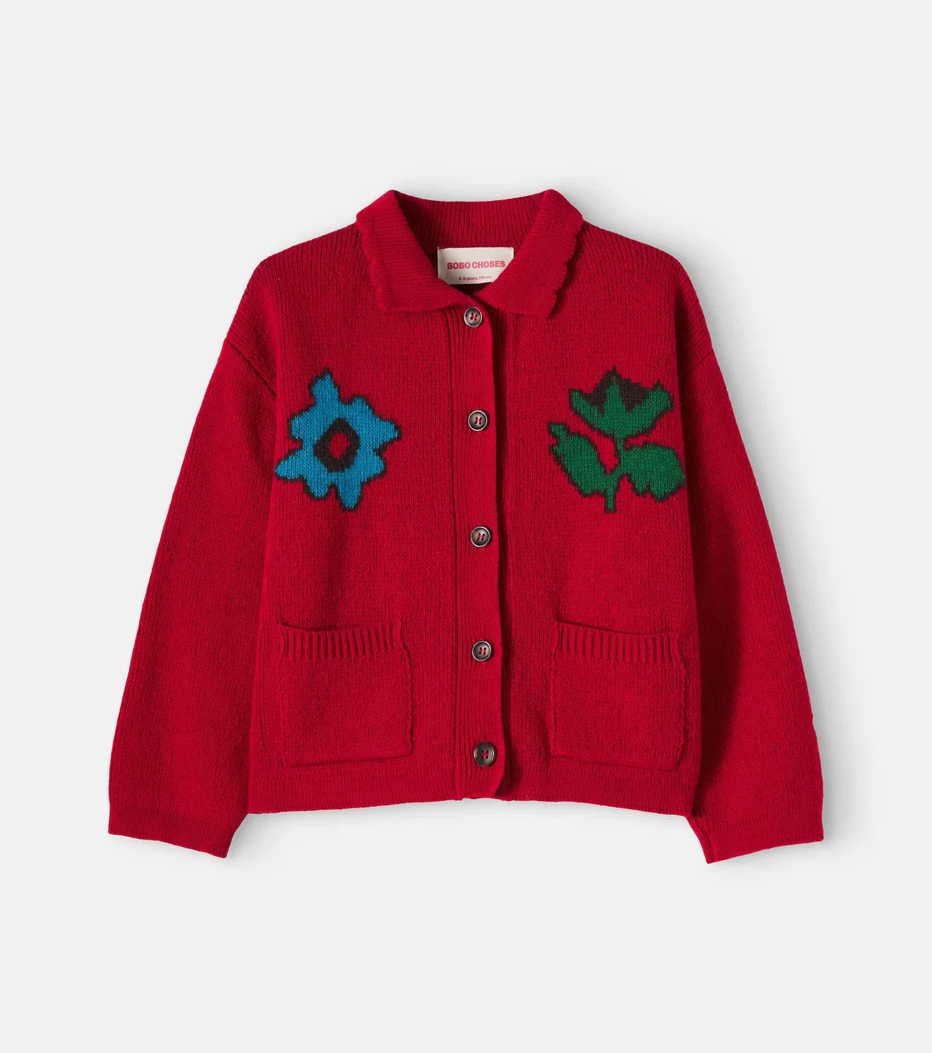 Кардиган красный Blossom Bobo Choses, красный
