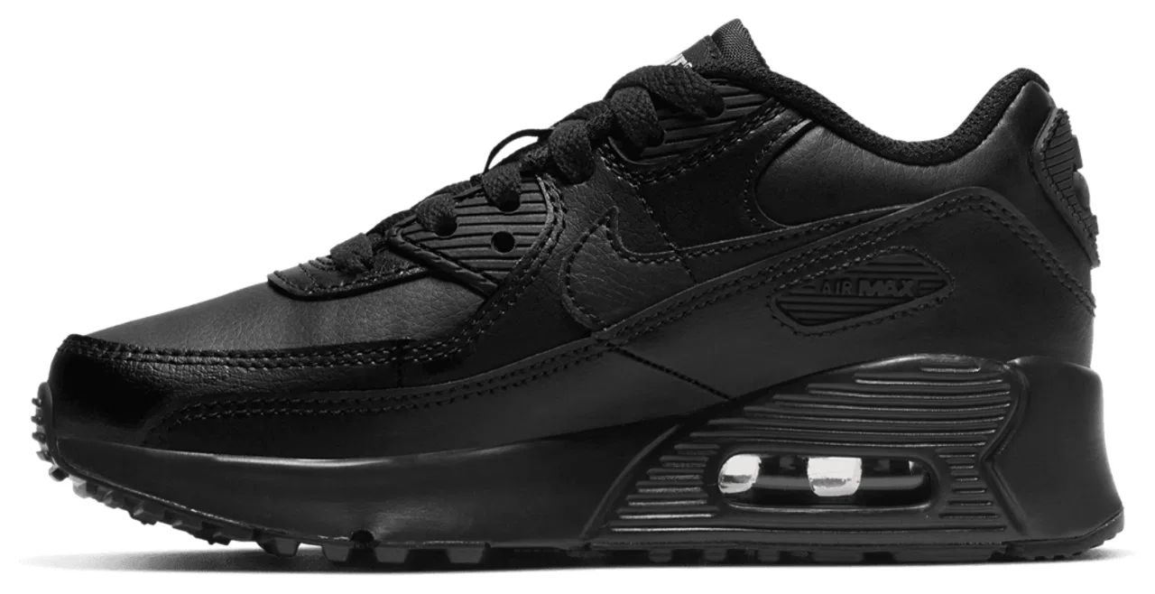 Детские кроссовки для мальчиков Nike Air Max 90, Black Black Black — фото 3