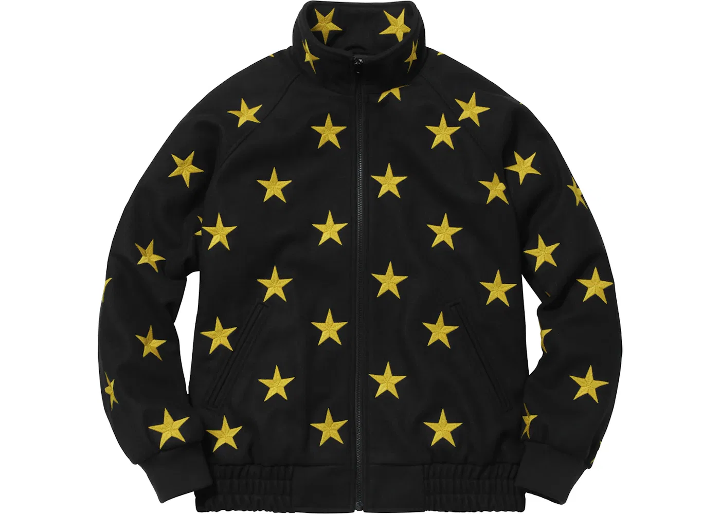 Мужская куртка-бомбер с принтом Supreme Stars Zip Stadium Jacket, Black