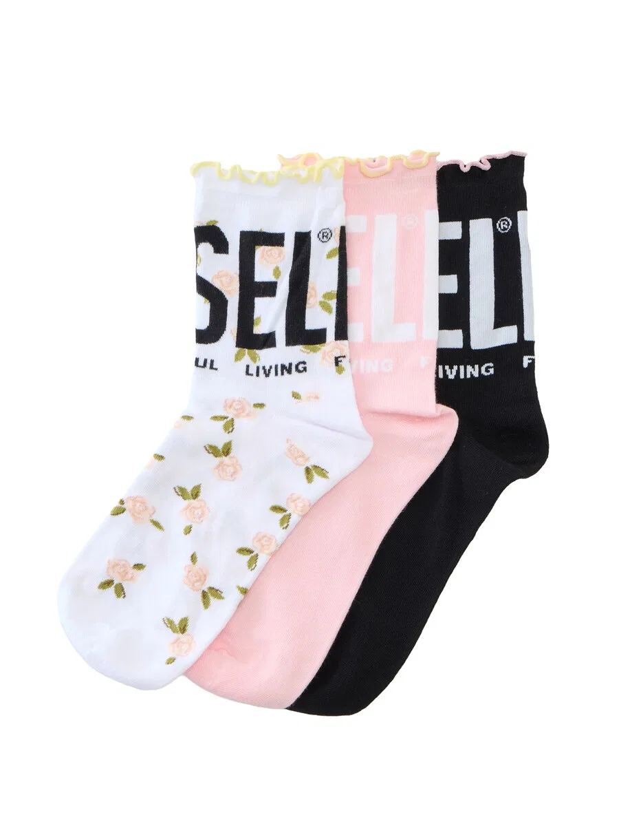 Носки DIESEL 'LOLITA' в розовом, черном и белом цветах