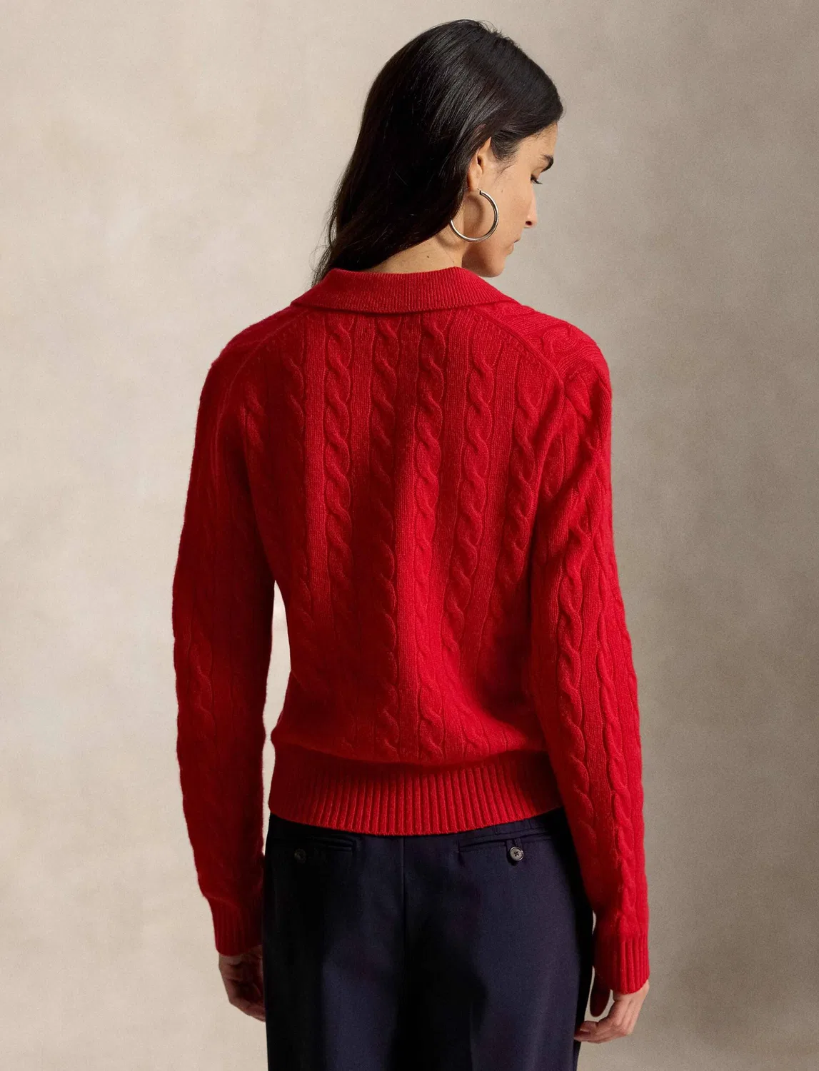 Свитер с V-образным вырезом Polo Ralph Lauren, красный — фото 3
