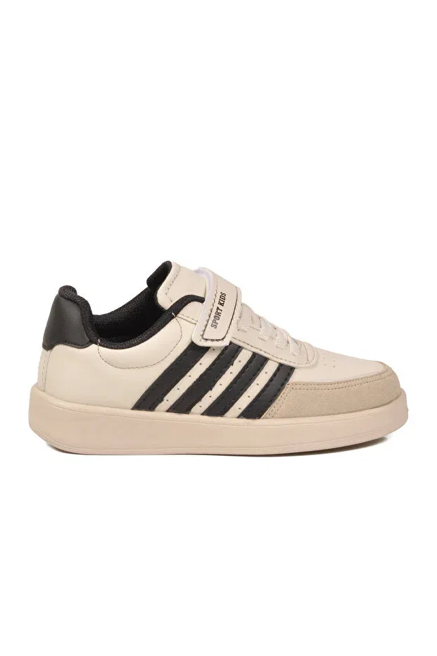 Детские спортивные туфли для девочек с липучкой Lafonten 754 f, Beige-Black Ayakmod — фото 3