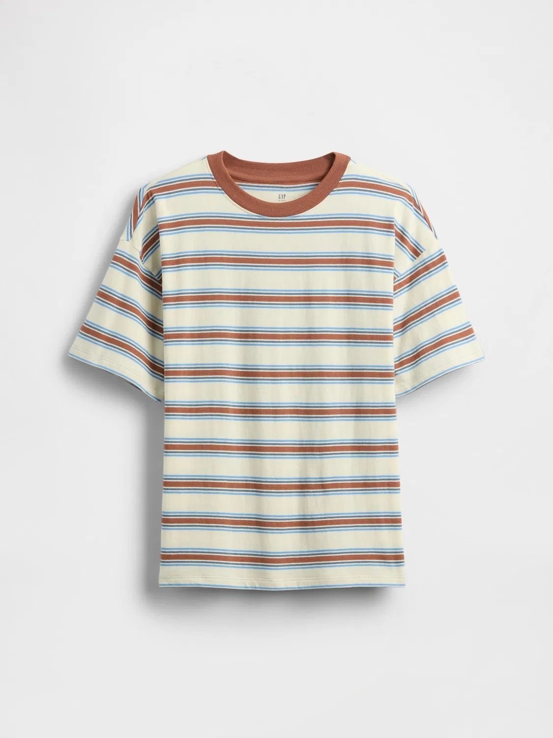 Футболка свободного кроя с коротким рукавом Gap Relaxed Original, кремово-коричневый