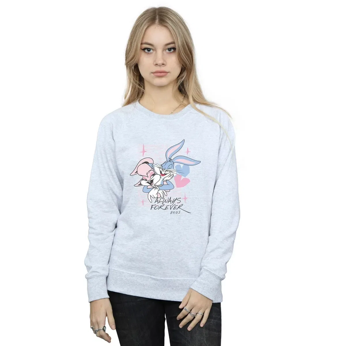 Детский свитшот с принтом Always Forever Looney Tunes, Grey