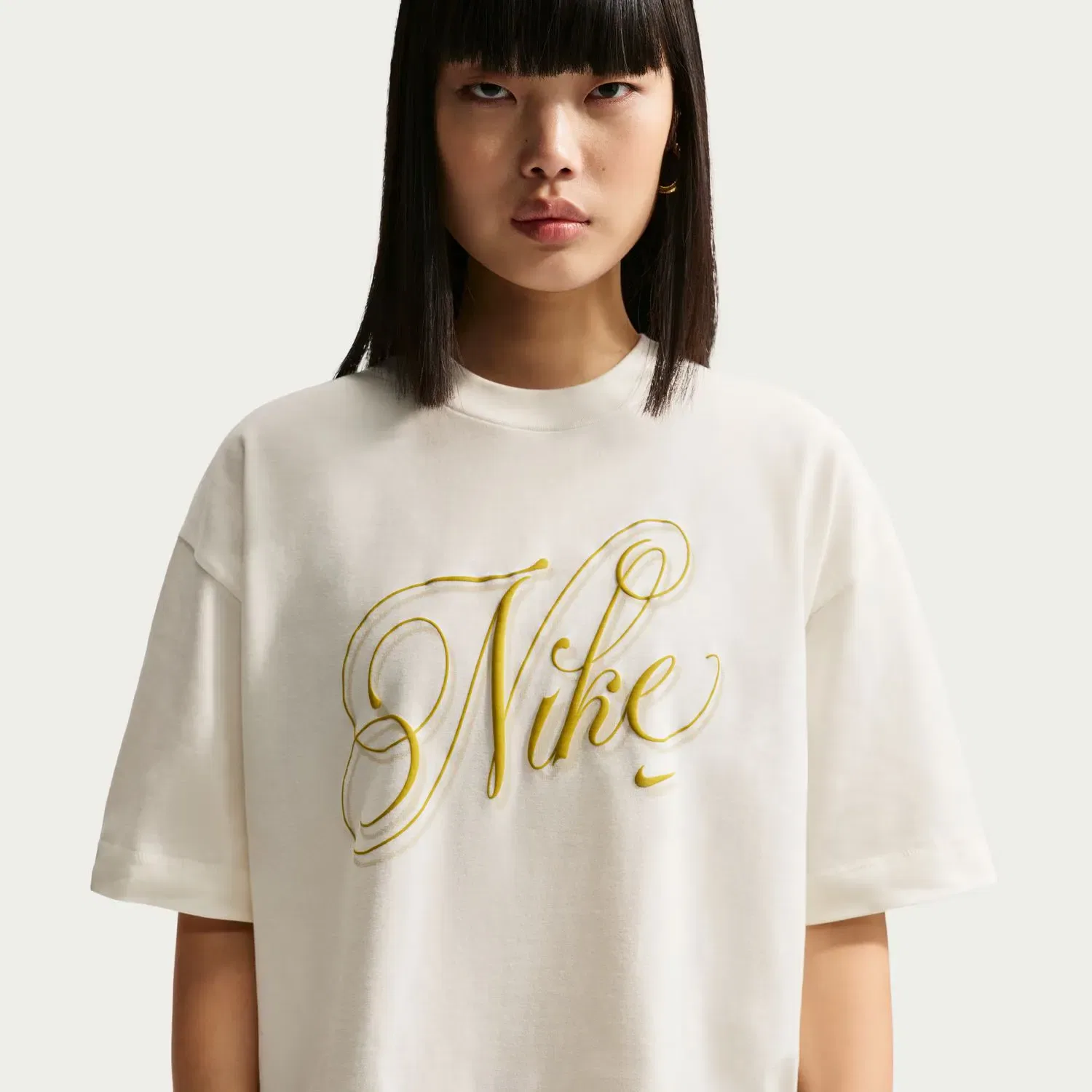 Женская футболка с принтом Sportswear Boxy Script Nike, Blanco