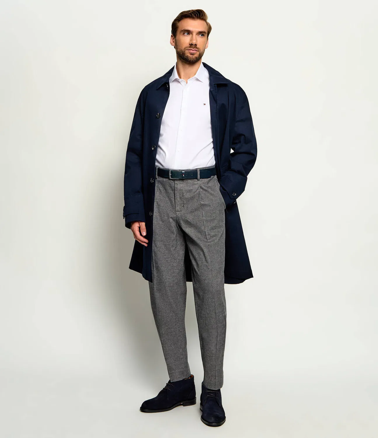 Рубашка с длинным рукавом Slim Fit Tommy Hilfiger, Bianco — фото 2