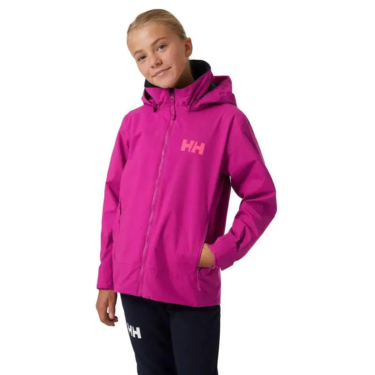 Детская дождевая куртка с принтом Border Helly Hansen, Orchideenpink Rosa Rosa