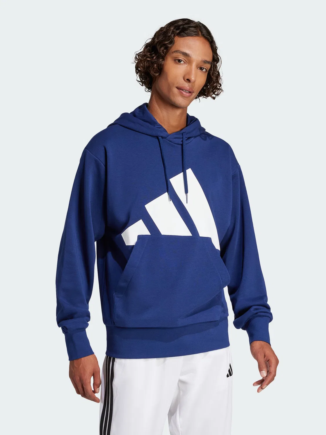 Худи, свободная посадка, Essentials Big Logo adidas, синий — фото 3