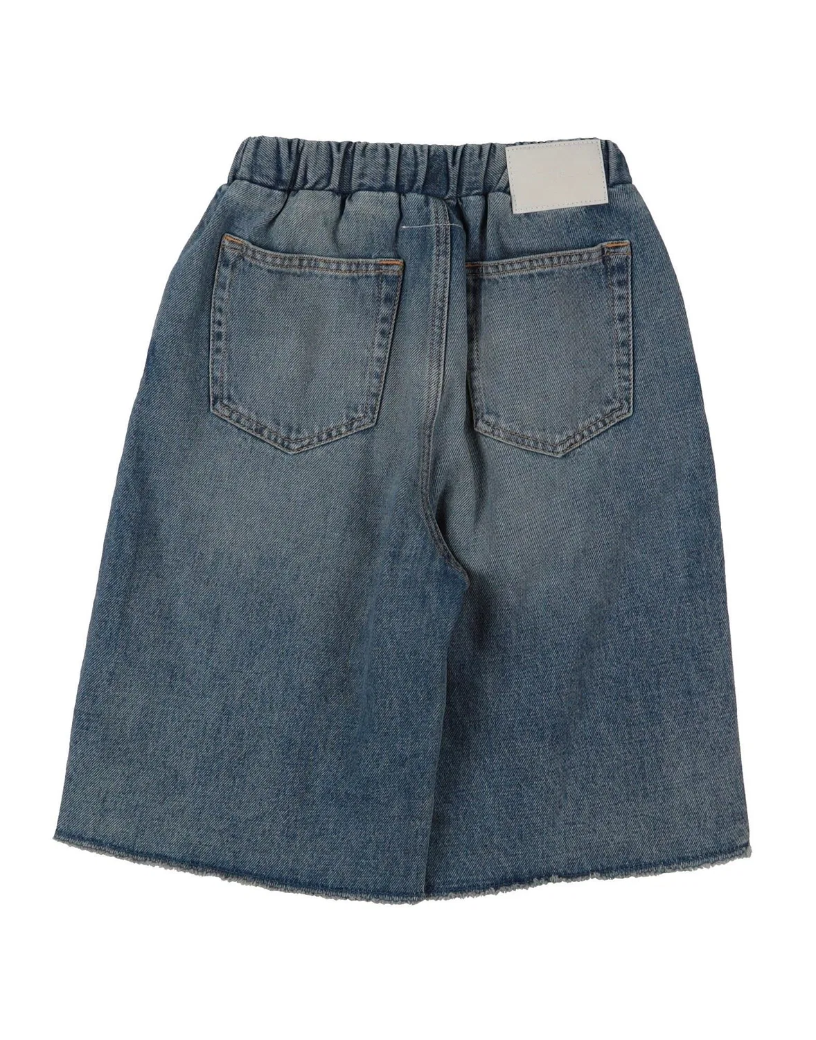 Детские джинсовые шорты для девочек с эластичным поясом MM6 Maison Margiela, синий — фото 2