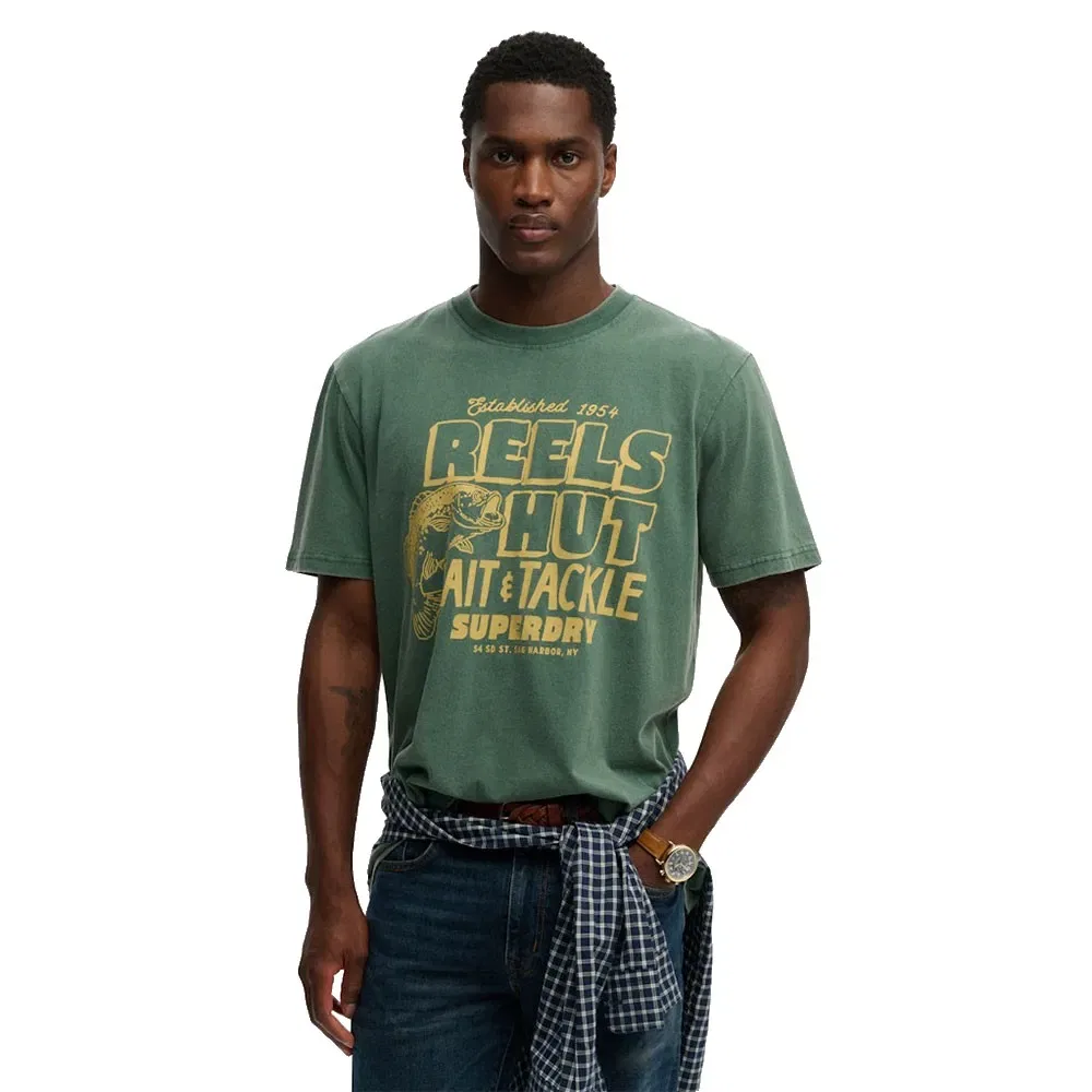 Футболка с коротким рукавом Roadside Trade Loose Fit Superdry, зеленый
