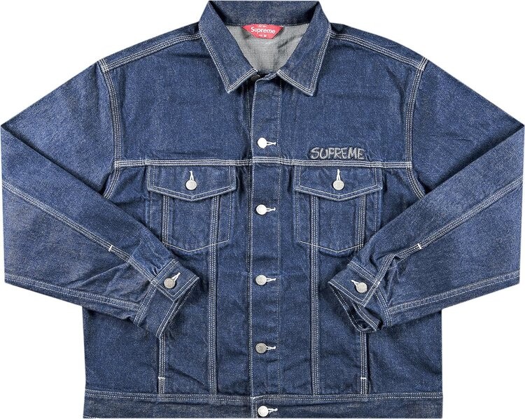 

Куртка Supreme x Smurfs Denim Trucker Jacket 'Blue', синий