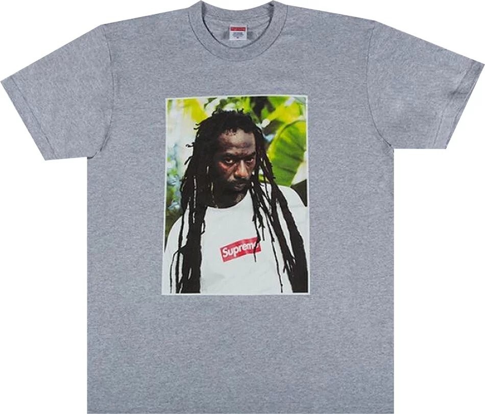 

Футболка Supreme Buju Banton, серый