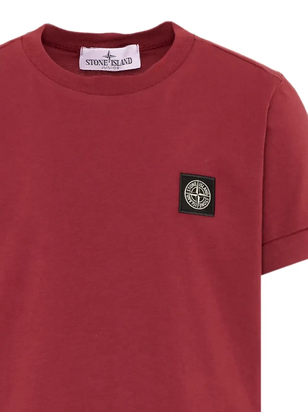 Футболка с нашивкой-логотипом Stone Island Junior, красный — фото 3