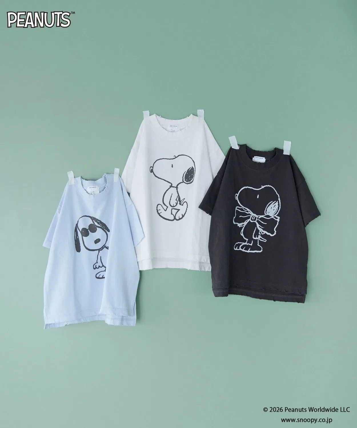 Детская футболка с принтом SNOOPY Vintage Crush LOWRYS FARM, Off White