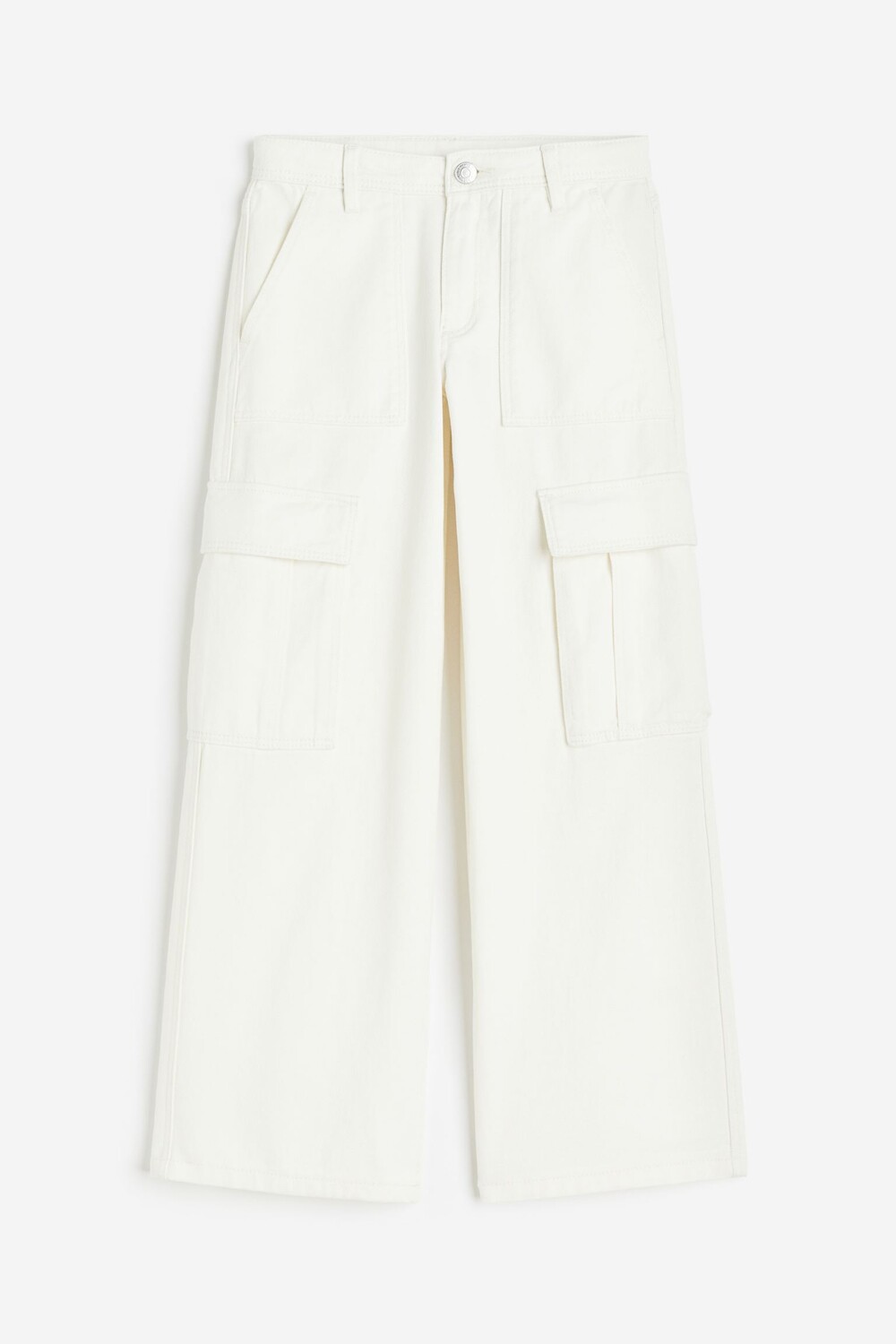 

Брюки H&M Kids Wide Leg Low Cargo, белый