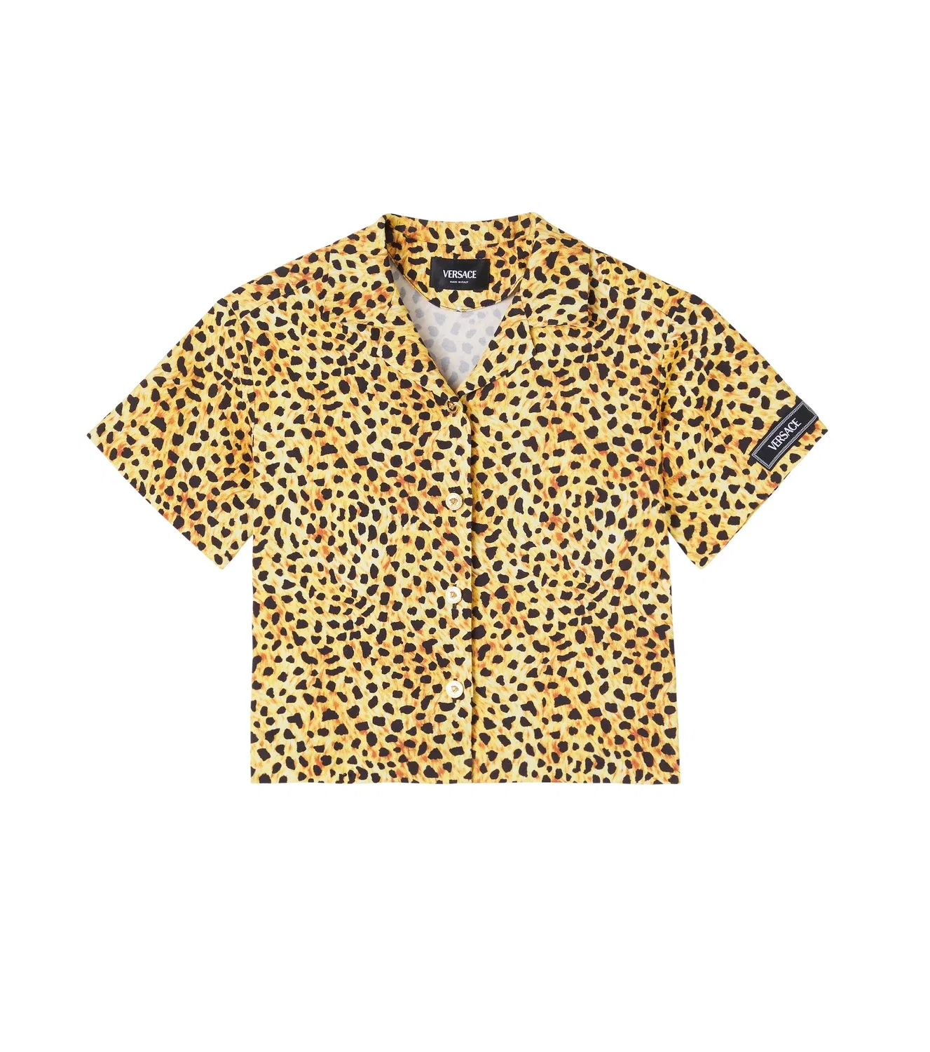 Рубашка с коротким рукавом Versace Kids, коричневый