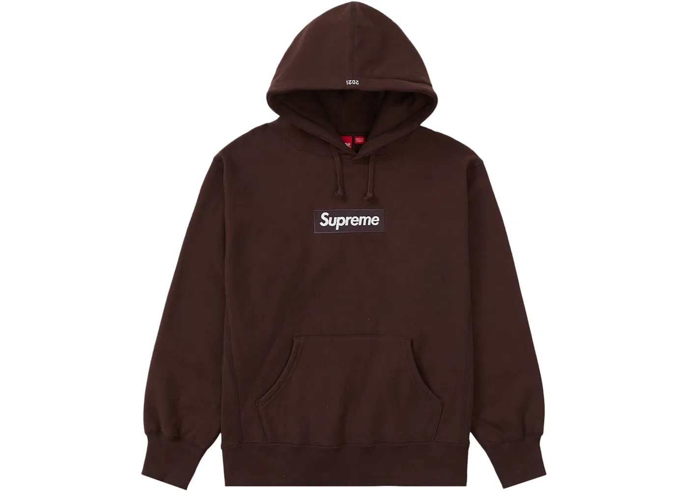 Мужская толстовка с капюшоном с принтом Supreme Dark Brown