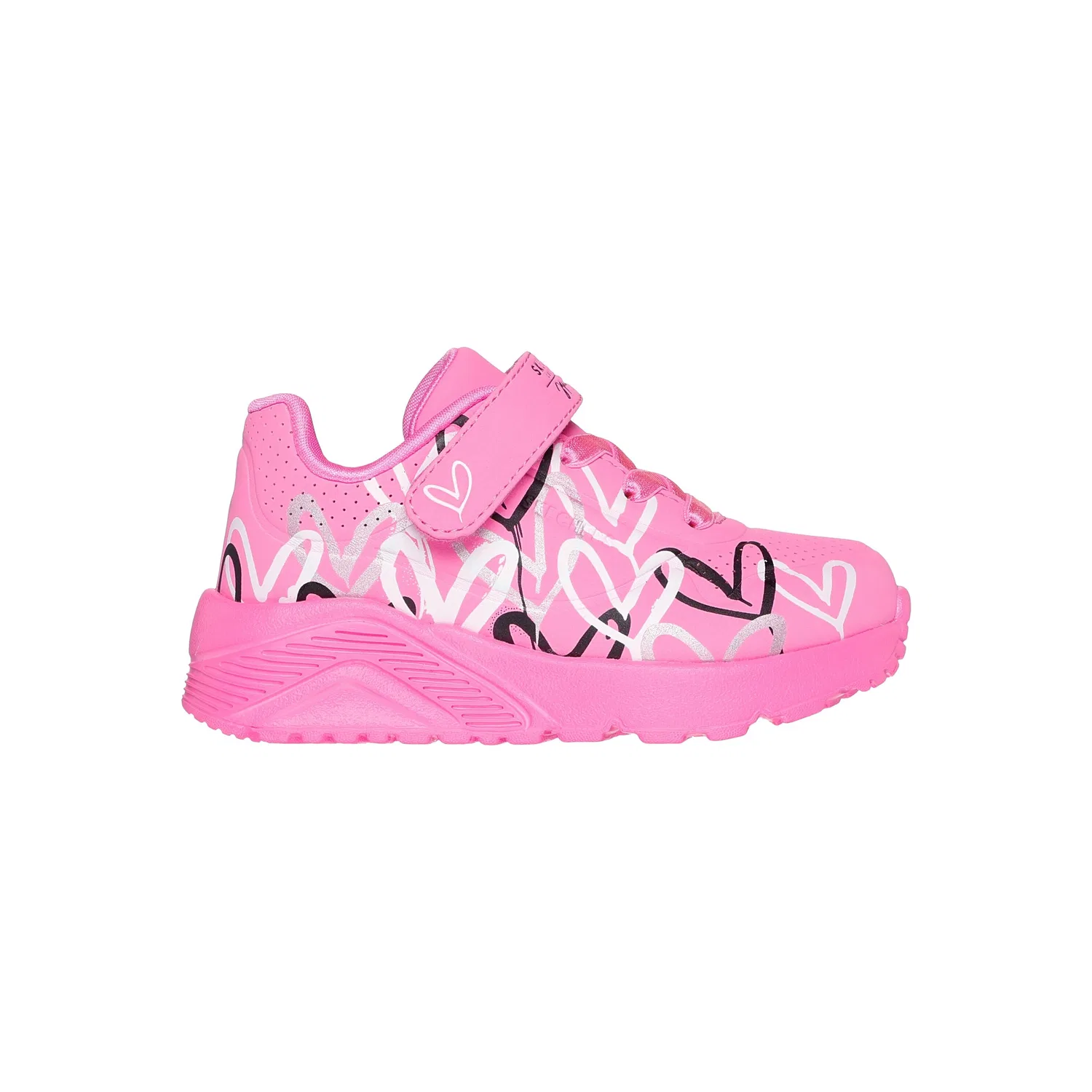 Детские кроссовки с липучкой Uno Lite Love Levitate Skechers, Роза — фото 2