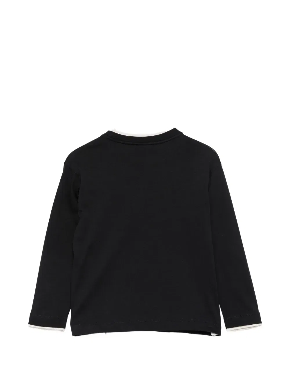 Футболка с длинными рукавами и логотипом-нашивкой Emporio Armani Kids, черный — фото 2
