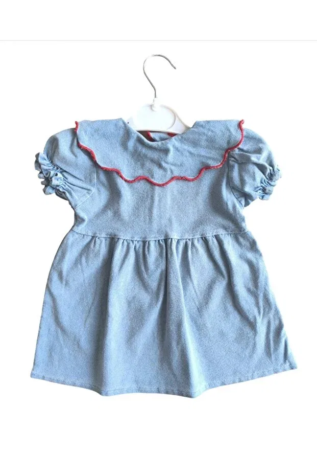 Детское платье для девочек с вышивкой Laura baby Baby Buu, Blue — фото 4