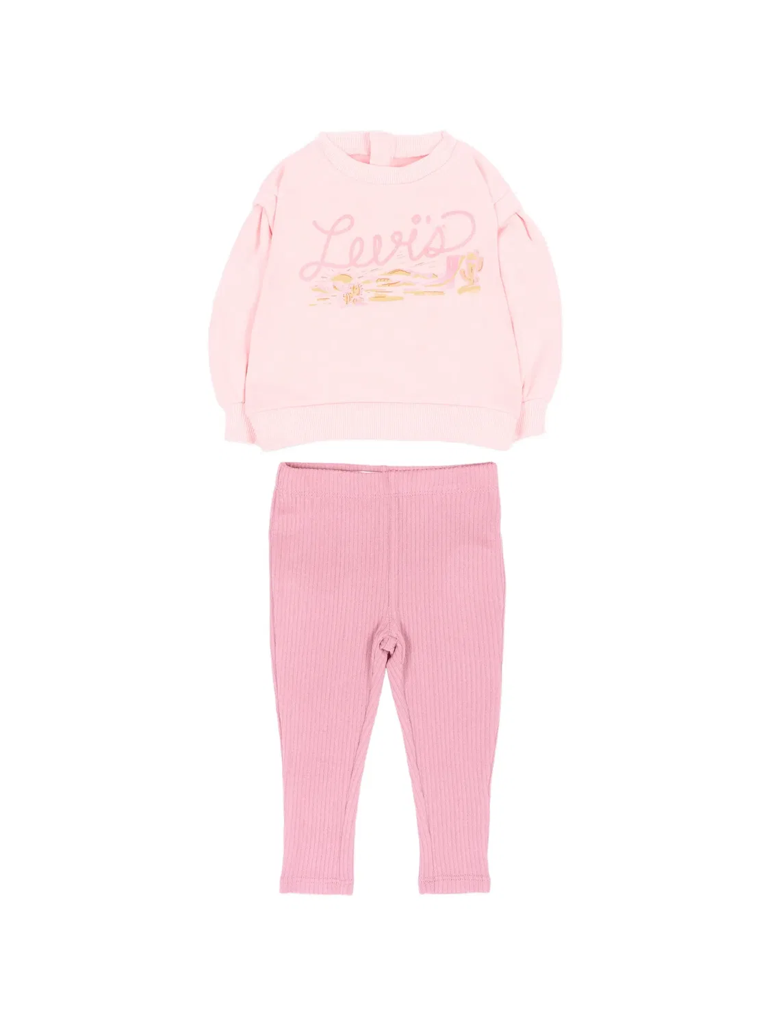Комплект из свитера и брюк с логотипом Levi'S Kids, розовый